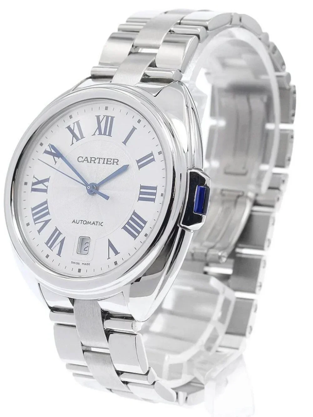 CARTIER Cres de Cartier WSCL0007 Date Silver Dial Automatic Men's Watch_972706